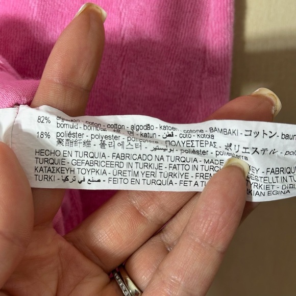 Zara Women’s Pink Terrycloth Dress Size Medium Beach Comfy Mini Coverup - Picture 7 of 7